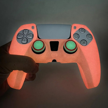 Светещ в тъмното Мек силиконов калъф за PS5 Control Games Аксесоари Геймпад Джойстик Калъф Калъф за PS5 Controller Skin