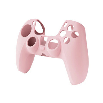 Силиконов защитен кожен калъф за контролер Playstation 5 PS5 Противоплъзгащ се гумен калъф с 2 дръжки за палеца Комплект аксесоари