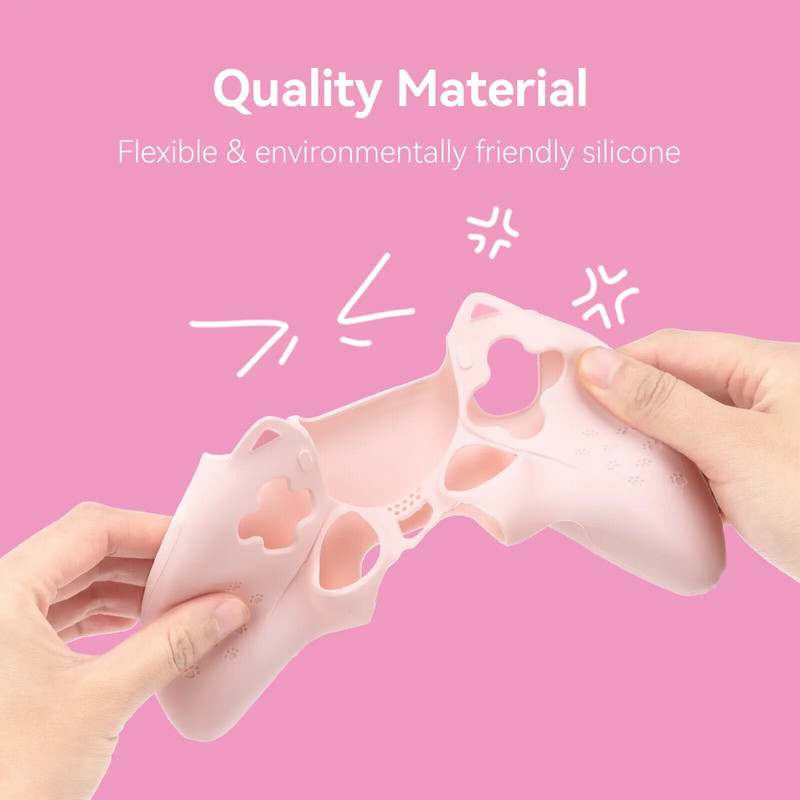 GeekShare PS5 kontrolleri korpuse komplekt silikoonist armsad kassi pöidlakäepidemed + PS5 kontrolleri kate + kleebis SONY Playstation 5 jaoks