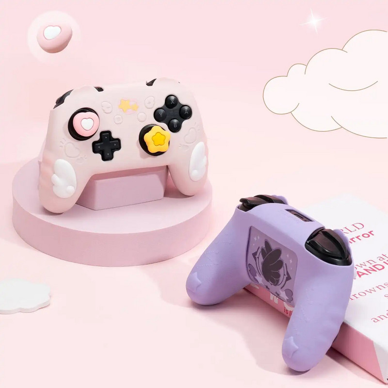 GeekShare Star Wings zaštitna maska za Playstation 5 / NS PRO kontroler s 2 komada držača za palac i 2 naljepnice