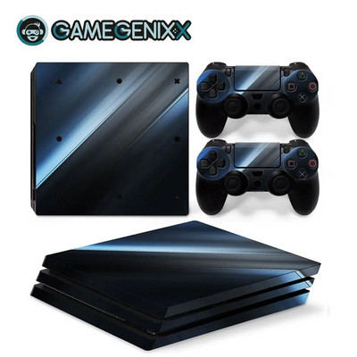 GAMEGENIXX Geometry Design Skin Sticker Προστατευτικό κάλυμμα περιτυλίγματος βινυλίου Πλήρες σετ για κονσόλα PS4 Pro και 2 χειριστήρια