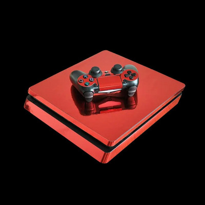 Μεταλλικό βουρτσισμένο χρυσό PS4 Slim Stickers Play station 4 Skin Sticker Decals for PlayStation 4 PS4 Slim Console and Controller Skin