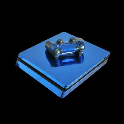 Μεταλλικό βουρτσισμένο χρυσό PS4 Slim Stickers Play station 4 Skin Sticker Decals for PlayStation 4 PS4 Slim Console and Controller Skin