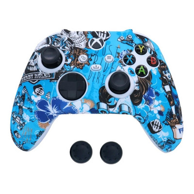 Pretslīdes aizsargvāciņš priekš XBOX sērijas X/S spēļu kontrollera piederumiem silikona pārsegu futrāļi ar īkšķa stieņa roktura vāciņu