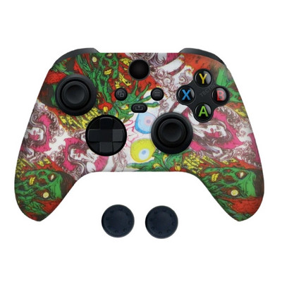 Pretslīdes aizsargvāciņš priekš XBOX sērijas X/S spēļu kontrollera piederumiem silikona pārsegu futrāļi ar īkšķa stieņa roktura vāciņu