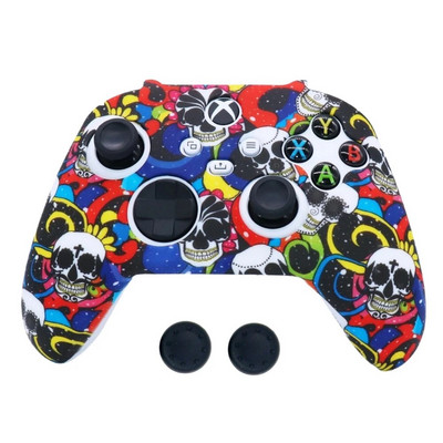 Pretslīdes aizsargvāciņš priekš XBOX sērijas X/S spēļu kontrollera piederumiem silikona pārsegu futrāļi ar īkšķa stieņa roktura vāciņu