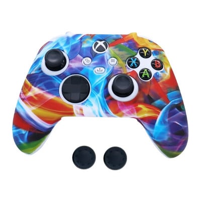 Pretslīdes aizsargvāciņš priekš XBOX sērijas X/S spēļu kontrollera piederumiem silikona pārsegu futrāļi ar īkšķa stieņa roktura vāciņu