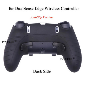 Αντιολισθητικό δέρμα IVYUEEN για PlayStation 5 Ασύρματο χειριστήριο DualSense Edge Κάλυμμα λαβής θήκης σιλικόνης από μαλακό καουτσούκ