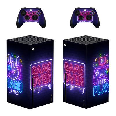 Stil igre Xbox Series X Skin naljepnica za konzolu i 2 kontrolera Decal Vinyl Protective Skins Style 1