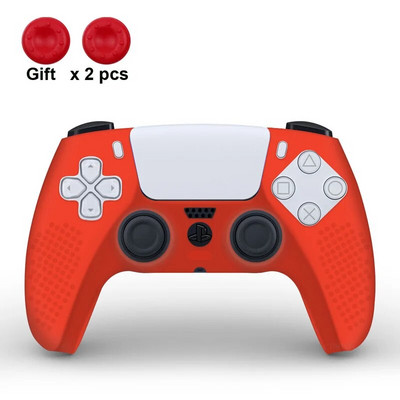 Θήκη σιλικόνης για χειριστήριο PS5 Αντιολισθητική προστασία Shell Skin for Playstation 5 Slim Cover Gamepad Grips Thumb Grips