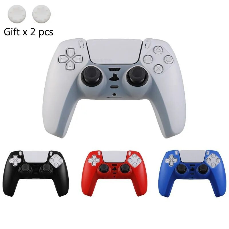 Θήκη σιλικόνης για χειριστήριο PS5 Αντιολισθητική προστασία Shell Skin for Playstation 5 Slim Cover Gamepad Grips Thumb Grips