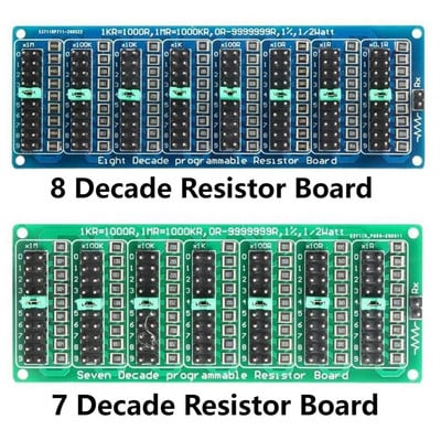 0.1R-9999999.9R Προγραμματιζόμενος πίνακας αντίστασης οκτώ δεκαετιών 0.1-9.9999999MR (0-10MS) Step Accuracy 0.1R 1/2 W SMD Resistance Module