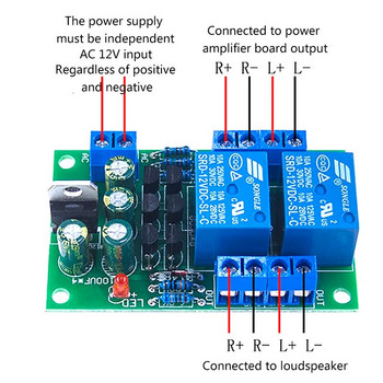 1 τεμ. Πίνακας προστασίας ηχείων ήχου Καθυστέρηση εκκίνησης DC Protect Kit DIY Διπλό κανάλι
