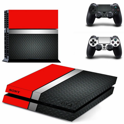 Καθαρό λευκό Σχέδιο λογότυπου Σύμβολο PS4 Κάλυμμα αυτοκόλλητου δέρματος για κονσόλα και 2 χειριστήρια PS4 Skins Vinyl