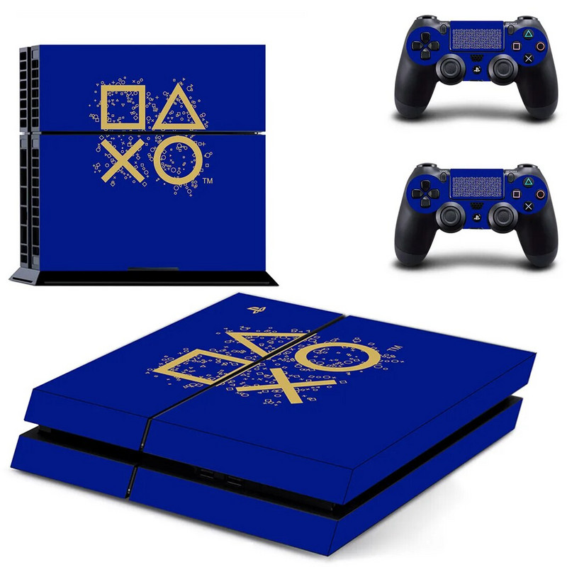 Pure White Symbol Logo Design PS4 Skin Skins Decal Cover konsolei un 2 Controllers PS4 Skins Vinila