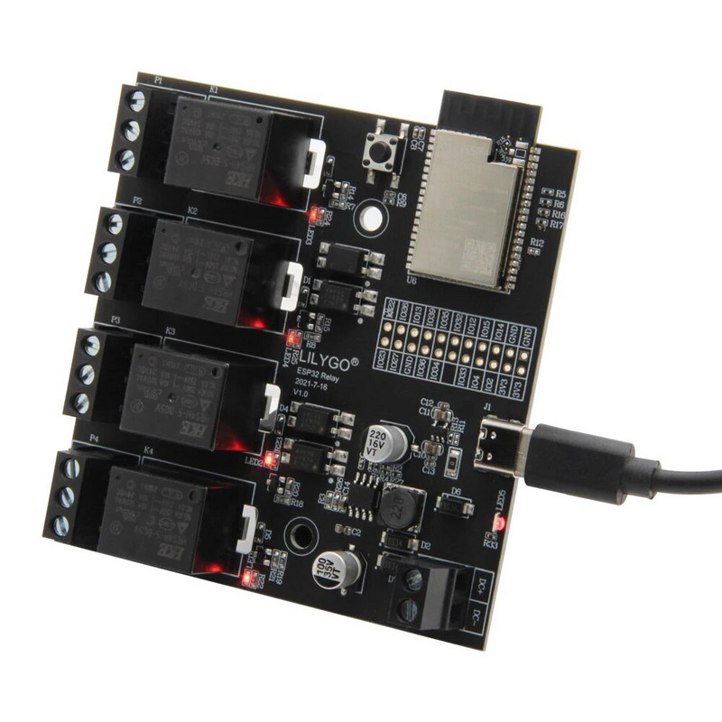 LILYGO® TTGO T-Relay ESP32 Wireless Module DC 5V 4 Groups Relay Development Board 4MB Flash WiFi Bluetooth Τηλεχειριστήριο