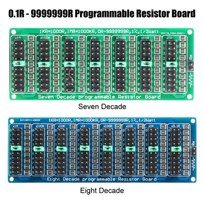 7 Seven Decade Eight Decade 0.1R - 9999999R Програмируем SMD резистор Плъзгаща се резисторна платка Точност на стъпките 1R 1% 1/2 W Модул 200