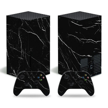 GAMEGENIXX Skin Sticker Marble Texture Protective Decal Cover Full Set Συμβατό με κονσόλα X-box Series X και 2 χειριστήρια