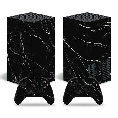 GAMEGENIXX Skin Sticker Marble Texture Protective Decal Cover Full Set Συμβατό με κονσόλα X-box Series X και 2 χειριστήρια