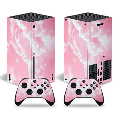 GAMEGENIXX Skin Sticker Marble Texture Protective Decal Cover Full Set Συμβατό με κονσόλα X-box Series X και 2 χειριστήρια