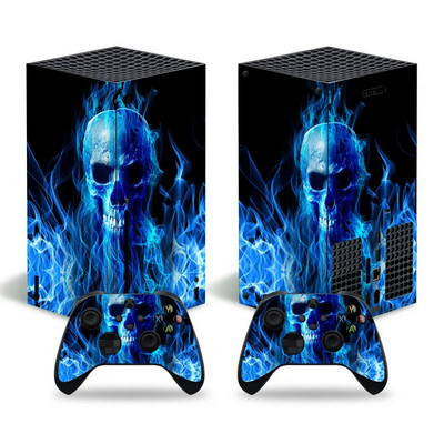 GAMEGENIXX Skin Sticker Marble Texture Protective Decal Cover Full Set Συμβατό με κονσόλα X-box Series X και 2 χειριστήρια