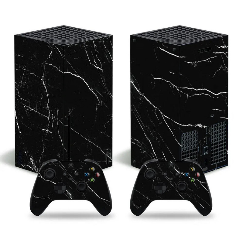 GAMEGENIXX Skin Sticker Marble Texture Protective Decal Cover Full Set Συμβατό με κονσόλα X-box Series X και 2 χειριστήρια