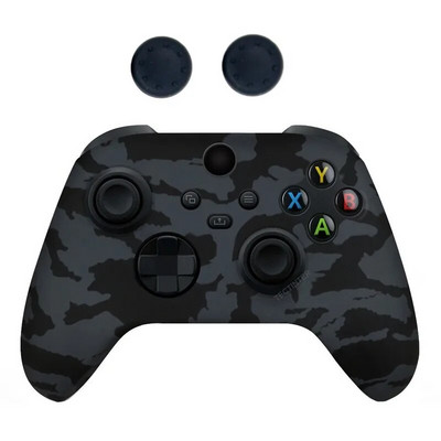 Pehme silikoonist libisemisvastane kukkumisvastane nahka kaitsev ümbris XBOX-seeria X/S kontrolleri tarvikute jaoks koos pöidlaga käepideme korgiga