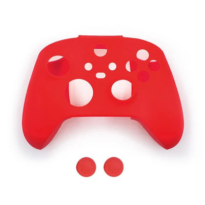 Pehme silikoonist libisemisvastane kukkumisvastane nahka kaitsev ümbris XBOX-seeria X/S kontrolleri tarvikute jaoks koos pöidlaga käepideme korgiga