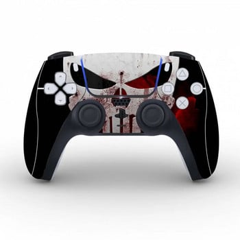 Стикер за защитен капак с дизайн на черепа за PS5 Controller Skin Decal PS5 Gamepad Skin Sticker Винил