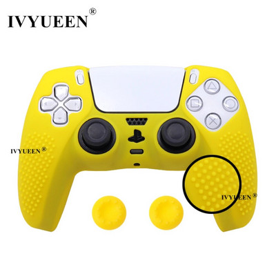 IVYUEEN atjauninātās versijas Pretslīdes silikona apvalks PlayStation 5 Dualsense PS5 kontroliera korpusa uzvalks oriģinālajam lādētājam
