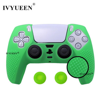IVYUEEN atjauninātās versijas Pretslīdes silikona apvalks PlayStation 5 Dualsense PS5 kontroliera korpusa uzvalks oriģinālajam lādētājam