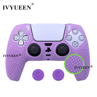 IVYUEEN atjauninātās versijas Pretslīdes silikona apvalks PlayStation 5 Dualsense PS5 kontroliera korpusa uzvalks oriģinālajam lādētājam