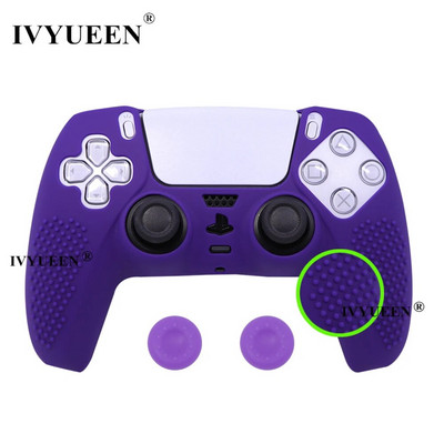 IVYUEEN atjauninātās versijas Pretslīdes silikona apvalks PlayStation 5 Dualsense PS5 kontroliera korpusa uzvalks oriģinālajam lādētājam