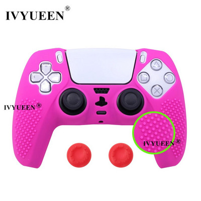 IVYUEEN atjauninātās versijas Pretslīdes silikona apvalks PlayStation 5 Dualsense PS5 kontroliera korpusa uzvalks oriģinālajam lādētājam