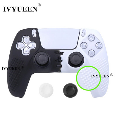 IVYUEEN atjauninātās versijas Pretslīdes silikona apvalks PlayStation 5 Dualsense PS5 kontroliera korpusa uzvalks oriģinālajam lādētājam