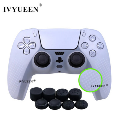 IVYUEEN atjauninātās versijas Pretslīdes silikona apvalks PlayStation 5 Dualsense PS5 kontroliera korpusa uzvalks oriģinālajam lādētājam