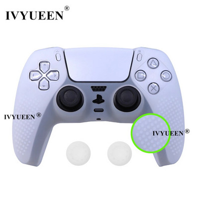 IVYUEEN atjauninātās versijas Pretslīdes silikona apvalks PlayStation 5 Dualsense PS5 kontroliera korpusa uzvalks oriģinālajam lādētājam