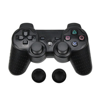 За PS3 контролер Геймпад Силиконов каучук Кожен калъф Защитен капак За Playstation 3 Джойстик с 2 капачки за дръжки за палеца