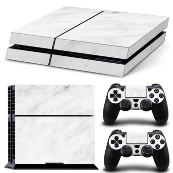 GAMEGENIXX Skin Sticker Marble Texture Vinyl Decal Cover Full σετ για κονσόλα PS4 και 2 χειριστήρια