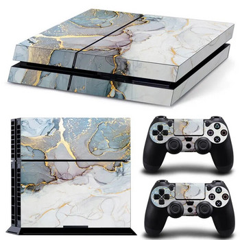 GAMEGENIXX Skin Sticker Marble Texture Vinyl Decal Cover Full σετ για κονσόλα PS4 και 2 χειριστήρια