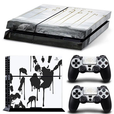 GAMEGENIXX ādas uzlīme marmora tekstūras vinila uzlīmes vāciņš, pilns komplekts PS4 konsolei un 2 kontrolieriem