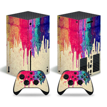 Για Xbox Series X Console and 2 Controller Skin Sticker Graffiti Color Protective Decal Αφαιρούμενο κάλυμμα