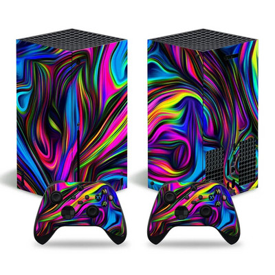 Για Xbox Series X Console and 2 Controller Skin Sticker Graffiti Color Protective Decal Αφαιρούμενο κάλυμμα