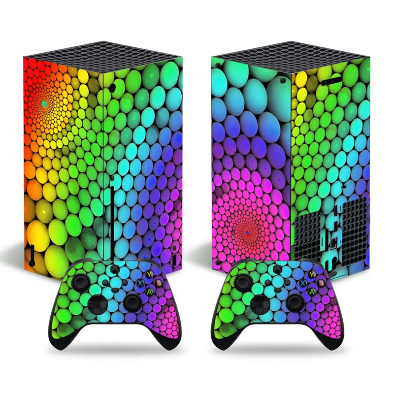 Για Xbox Series X Console and 2 Controller Skin Sticker Graffiti Color Protective Decal Αφαιρούμενο κάλυμμα