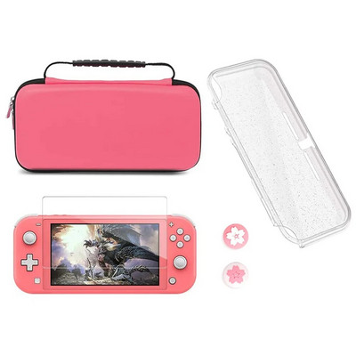 Switch Lite`i tarvikute komplekt – pehme Glitter TPU kaitseümbris ja ekraanikaitse Nintendo Switch Lite kandekotile