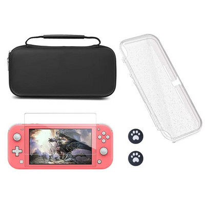 Switch Lite`i tarvikute komplekt – pehme Glitter TPU kaitseümbris ja ekraanikaitse Nintendo Switch Lite kandekotile