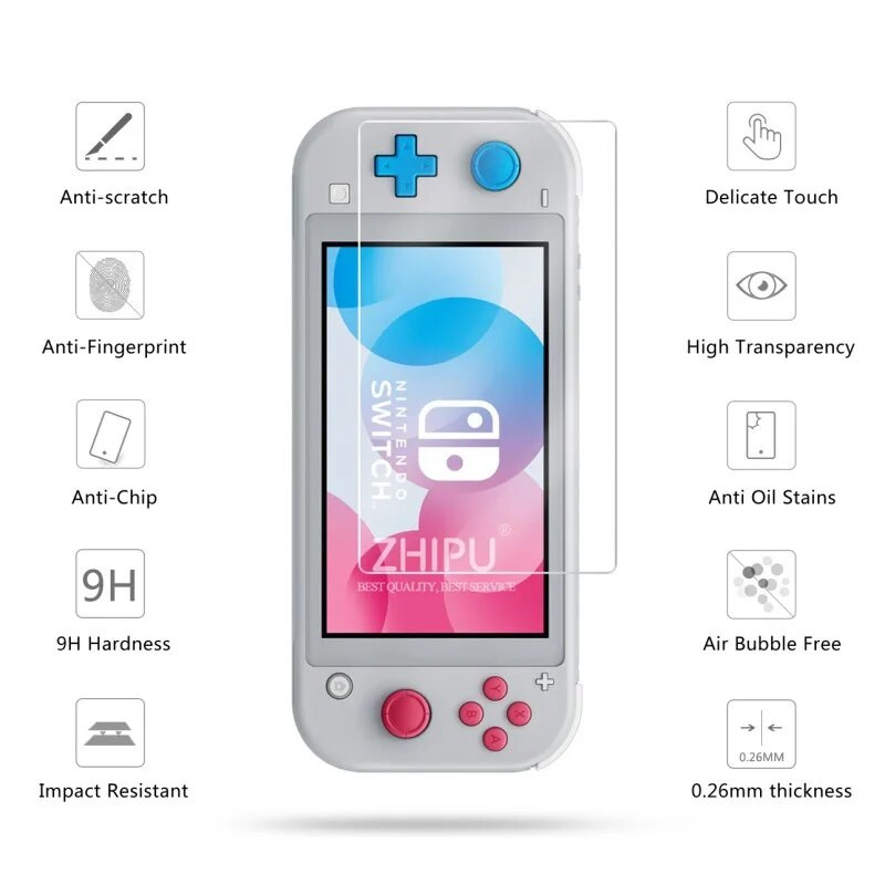 Switch Lite`i tarvikute komplekt – pehme Glitter TPU kaitseümbris ja ekraanikaitse Nintendo Switch Lite kandekotile