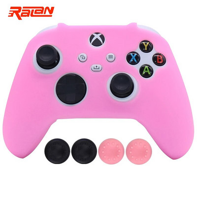 Roosa pehmest silikoonist mängupuldi kulumiskindel kaitsekate Skin Grip Case Joystick kate XBox-seeria SX kontrolleri nahale