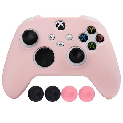 Roosa pehmest silikoonist mängupuldi kulumiskindel kaitsekate Skin Grip Case Joystick kate XBox-seeria SX kontrolleri nahale
