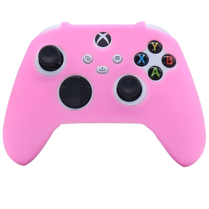 Roosa pehmest silikoonist mängupuldi kulumiskindel kaitsekate Skin Grip Case Joystick kate XBox-seeria SX kontrolleri nahale